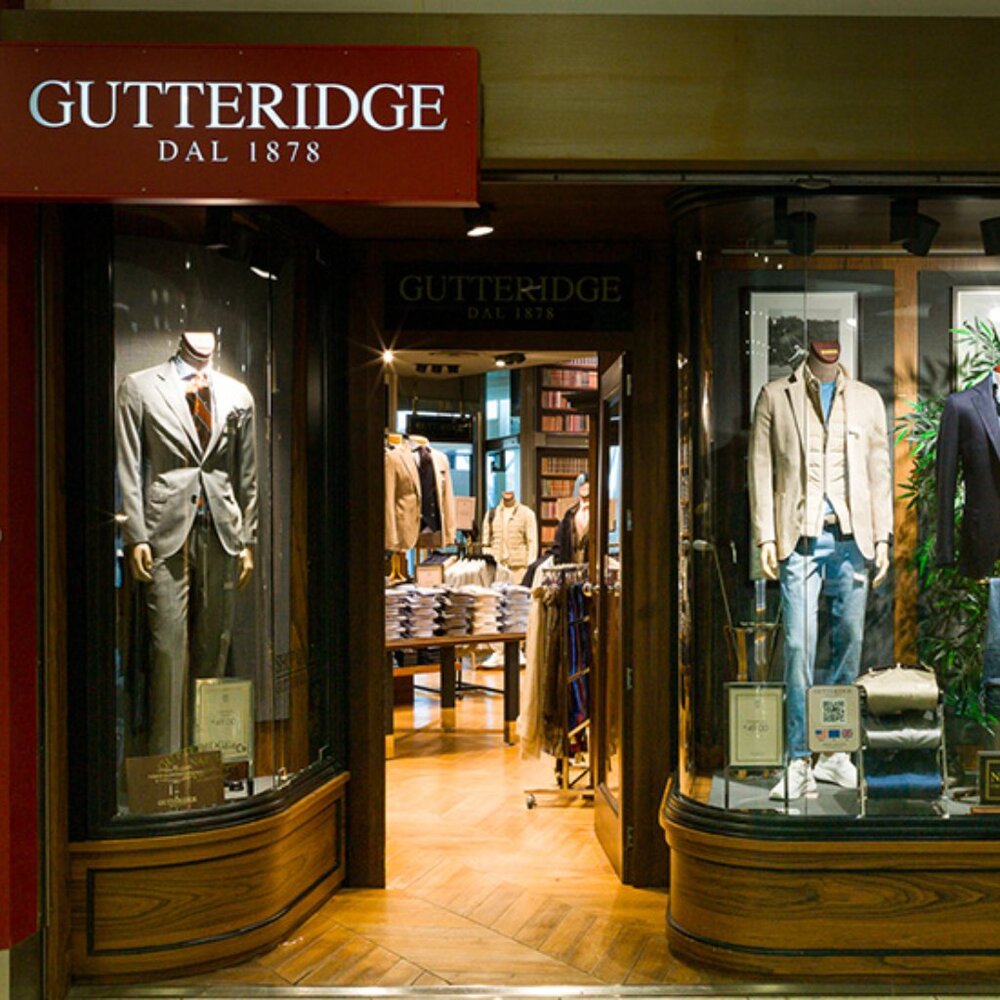 Gutteridge (DAL 1878) Men's Pure Cotton Button Down Embroidered Fabric Shirt